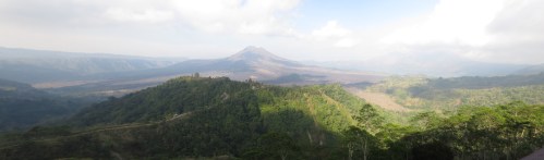 Mount Batur, an active volcano near the northern coast of Bali.
